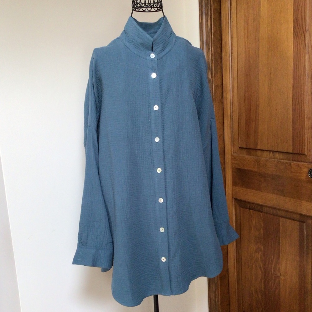 Soft surroundings Tiel cotton shirt, Small